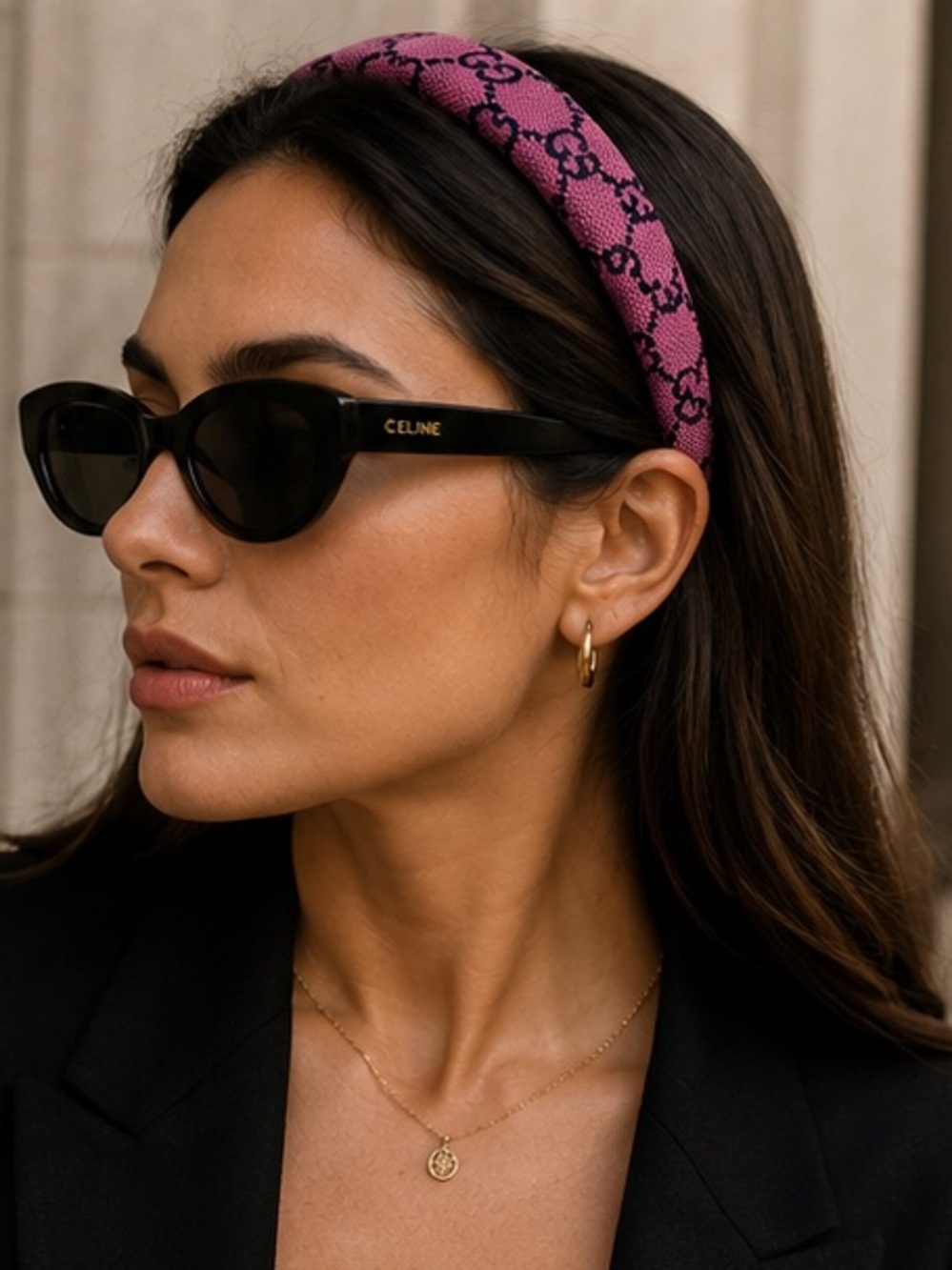 Designer Inspired Jacquared Padded Monogram Padded Headband